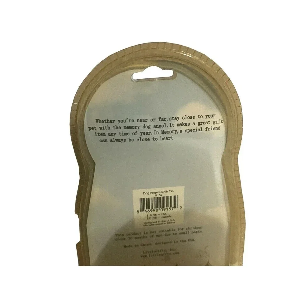 SHIH TZU Dog Memory Angel Christmas Gift Ornament Fur Baby Rainbow Bridge